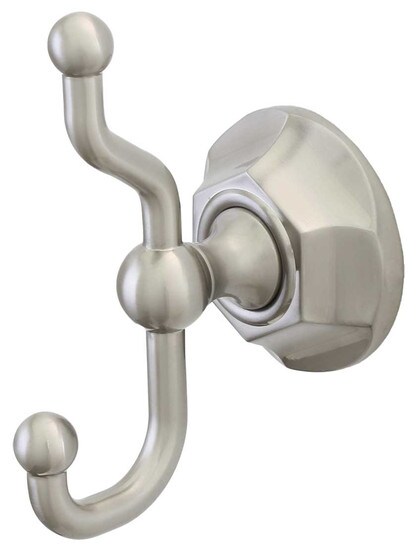 Edwardian Towel Hook in Satin Nickel.